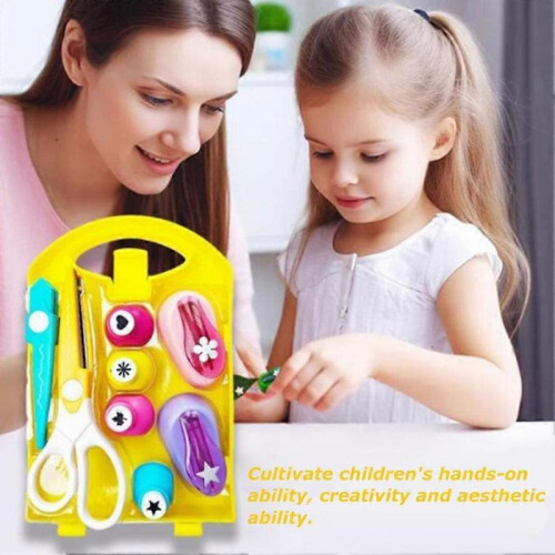 (A) Kids DIY Puncher Craft Sets - Hole Punch Shape Set for Creative Crafting 1