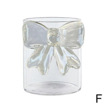 (Transparent) Pink Bow Tie Princess Glass Tumbler