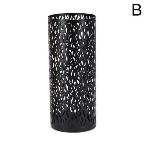 (Black M) Stylish Metal Umbrella Holder Rack For Entryway Organization