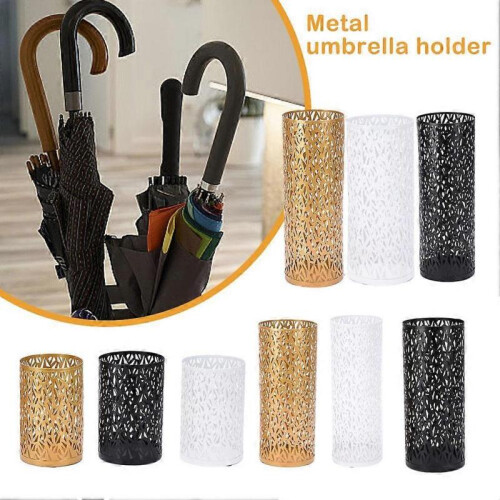 (Black S) Stylish Metal Umbrella Holder Rack For Entryway Organization 2