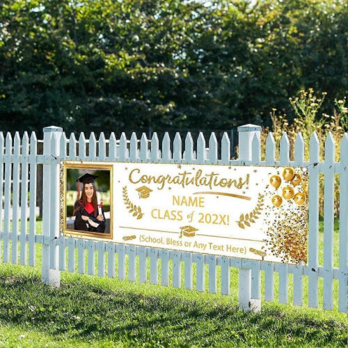 (Golden) Graduation season banner Supporting Flag Dormitory Decoration 2