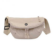 (White) Casual Crossbody Bag dumpling bag horizontal shoulder bag for women