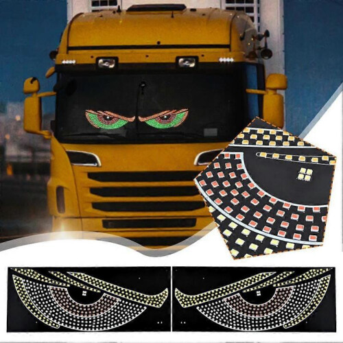 (A) Dynamic Devil Eye Light Lamp LED Car Eye Light Truck for Cars Window 2