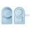 (Blue) Silicone Condiment Box For Sauce Container With Lid Portable Small Lunch Box 1