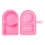(Pink) Silicone Condiment Box For Sauce Container With Lid Portable Small Lunch Box 1