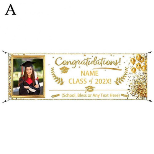 (Golden) Graduation season banner Supporting Flag Dormitory Decoration 1