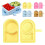 (Yellow) Silicone Condiment Box For Sauce Container With Lid Portable Small Lunch Box 5