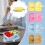 (Yellow) Silicone Condiment Box For Sauce Container With Lid Portable Small Lunch Box 2