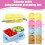 (Yellow) Silicone Condiment Box For Sauce Container With Lid Portable Small Lunch Box 3