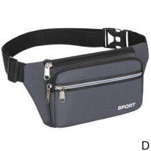 (Gray) Running Belt Unisex Sport Jogging Phone Keys Mobile Travel Money Bum Bag Waist