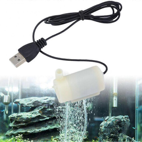 (Horizontal white) Submersible Water Pump Hydroponic Fish Tank Circulating Water Craft Fountain 2