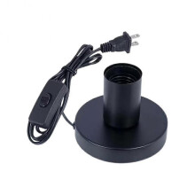 Black Metal  Table Lamp  Lampshade Geometric Base Living Room Light