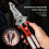 (Black Red) 13 in 1 Wire Stripping Pliers for Cutting and Pulling Wires 2