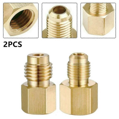2Pcs Refrigerant Converter,Refrigerant Tank/Vacuum Pump Port Connection Adapters 2