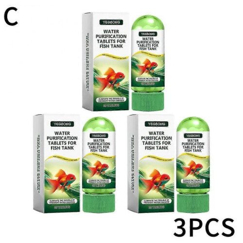(3pcs) Powerful Aquarium Water Purification Tablet for Fish Tank 35 Tablets Safe Green