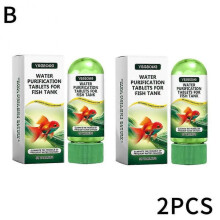 (2pcs) Powerful Aquarium Water Purification Tablet for Fish Tank 35 Tablets Safe Green