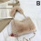 (Brown) Crossbody Plush Fluffy Lux Bag 1