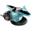 (Blue) Airplane Decorate Solar Powered Aircraft Model Car Dashboard Rotatefor Indoor 1