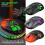 (Black) Light Weight Game Mouse Tri-mode 2.4G Bluetooth Wired Hollow Out RGB Effect 4
