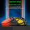 (Black) Light Weight Game Mouse Tri-mode 2.4G Bluetooth Wired Hollow Out RGB Effect 2