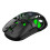 (Black) Light Weight Game Mouse Tri-mode 2.4G Bluetooth Wired Hollow Out RGB Effect 1