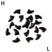 (L black) 20 Pieces Cat Nail Caps/Tips Pet Cat Soft Claws Covers Control Paws XS-L