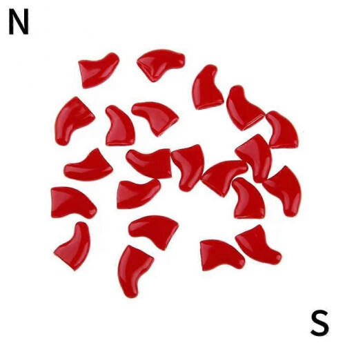 (S red)20 Pieces Cat Nail Caps/Tips Pet Cat Soft Claws Covers Control Paws XS-L