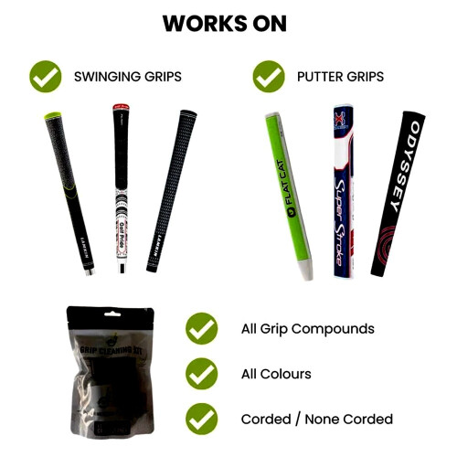 Impact Detect Golf Grip Cleaning Kit Gel Cleaner & Brush 1