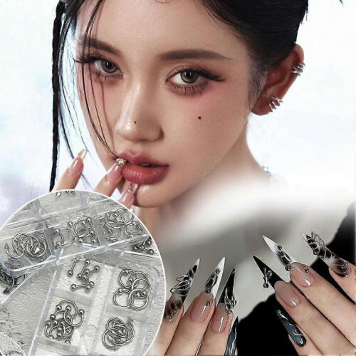 (white) Nail Rivet Accessories Premium Metal Nail Nail Accessories 2
