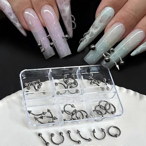 (white) Nail Rivet Accessories Premium Metal Nail Nail Accessories 1