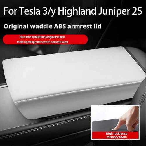 (19 23model 3 black white lines) Car Central Control Armrest Box Protective Cover For Model 3 Y 2019-2024 2