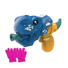(Blue) Elastic Smoke Bubble Wand Heart-Shaped Machine Toy