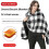 (A) USB Electric Heated Throw Blanket Warm Poncho Wrap Blanket Portable Shawl 2