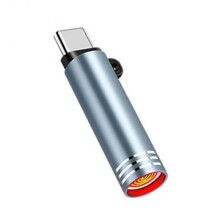 (Blue) Usb-C Mini Lighter Tungsten Wire No Flame Blow Ignition Travel Safe Tool