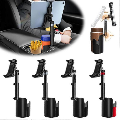 (A) 2-In-1 Rotating 360 Multifunctional Car Cup Holder&Phone Mount Dual Expander 1