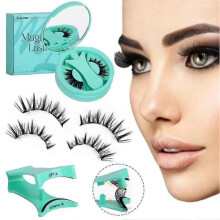 (4) Reusable Magnetic Eyelashes 1 Pair Natural Curly Fluffy Magnetic False Eyelashes