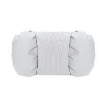 (Headrest white) Car Headrest Lumbar Support Breathable Perforated Design Car Seat Back Cushion