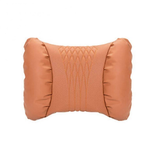 (Lumbar support brown) Car Headrest Lumbar Support Breathable Perforated Design Car Seat Back Cushion