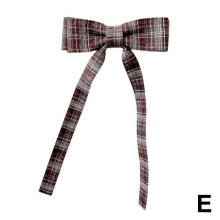 (Brown) High-quality Ribbon Duckbill Clip Multi-functional Fashionable Grid Hair Clip