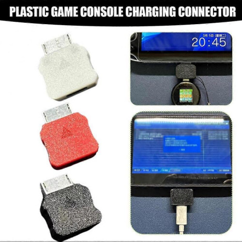 (Black) Plastic game console charging connector 1