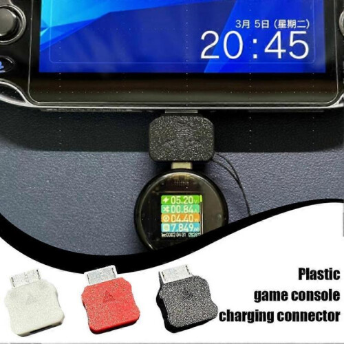 (Black) Plastic game console charging connector 2