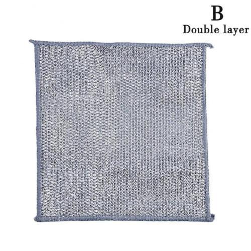 (Double layer) Silver Wire Dishwashing Gloves Housekeeping Cleaning Tools Kitchen Househol