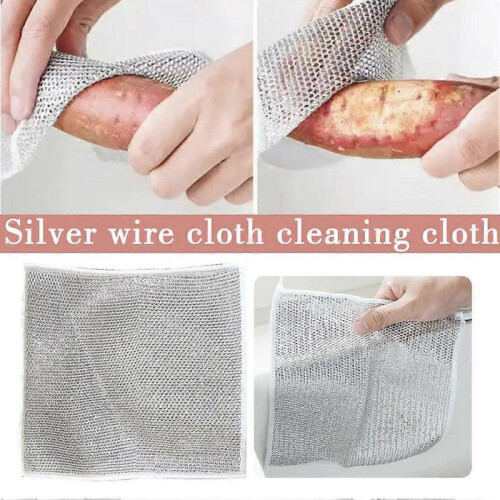 (Single layer) Silver Wire Dishwashing Gloves Housekeeping Cleaning Tools Kitchen Househol 1