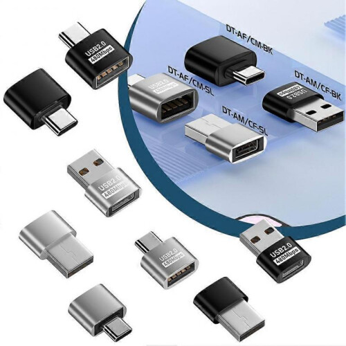 (Black Typec) USB Type C to USB Adapter TypeC To USB Female Mobile Phone Adapters 2