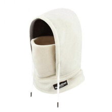 (White) Thickned Warm Hat Keep Warm Scarf One-Piece Hat New Cycling Cap Winter