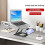 (Black) Foldable Tablet Stand Desktop Multifunctional Phone Stand Laptop Lifting 4