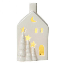 (RH40323) White Porcelain Christmas Led Lighted White Houses Decor Miniature Christmas