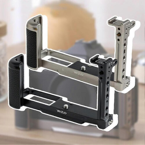 (Dark Black) ZF Camera Cage for Nikon ZF, Integrated Arca-Swiss Quick Release Plate 1
