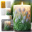 (A) 3D Pillar Candle Silicone Mold Wave Candle Wax Soap Mould DIY 3