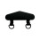 (Triangle, Black) Stainless Steel Clip Mobile Phone Lanyard Thin Back Patch Metal Gasket Connected 1